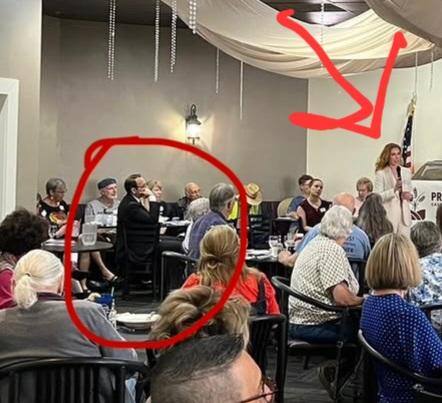 Closer view of the same meeting, Cathcart circled